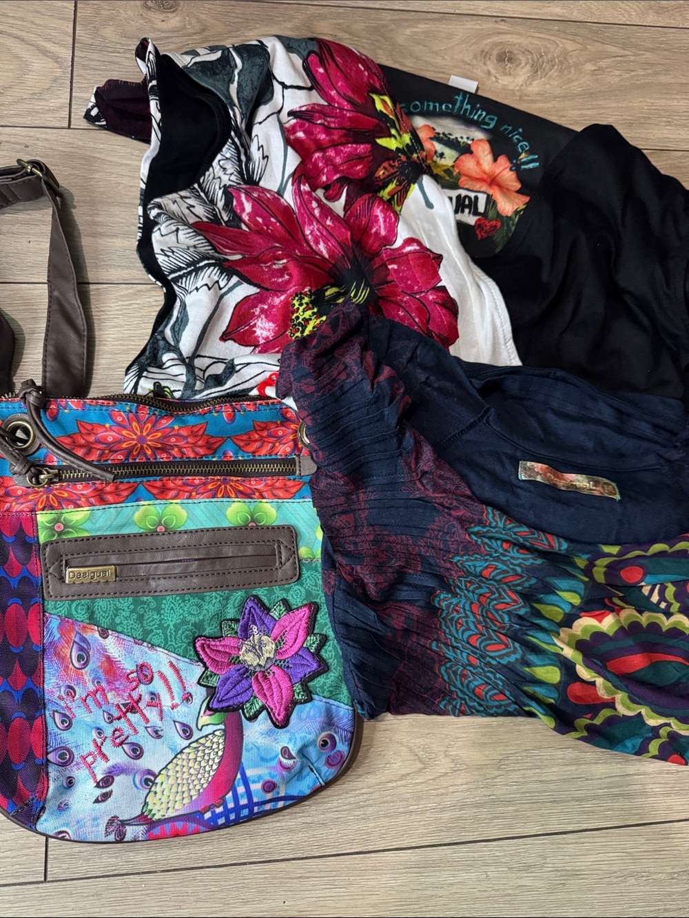 Bundle of Desigual dress,top and crossbody bag